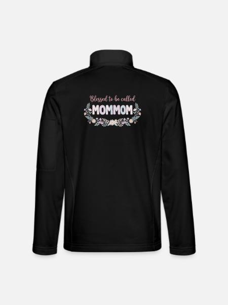 Mama, Oma-Blumen, süßes Oma-Geschenk - Unisex Softshelljacke - Schwarz