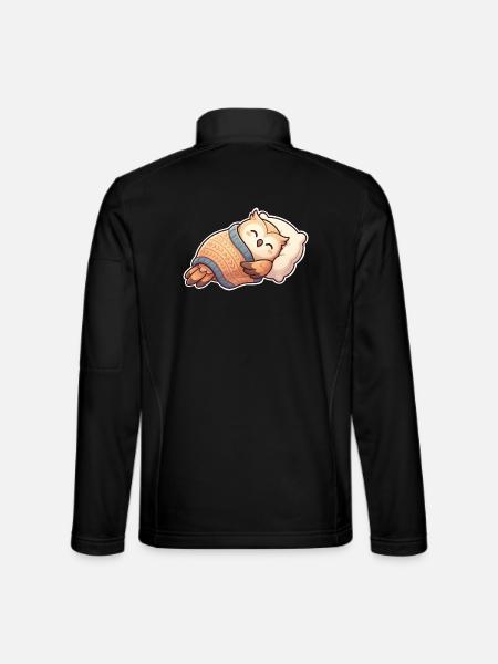 Owl Sleeping - Unisex Softshell Jacket - black