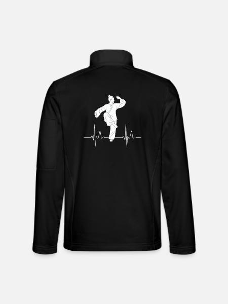 Méditation Zen du Tai Chi – Entraînement au Chi Qigong - Veste en tissu softshell Unisexe - noir - Dos