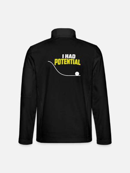 Ich hatte potenzielle Energie-Physique Humou - Unisex Softshelljacke - Schwarz - Hinten