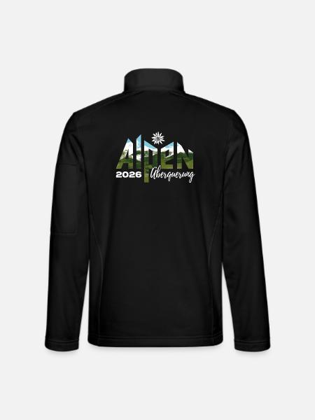 Alpen Überquerung 2026 - Wandern - Unisex Softshelljacke - Schwarz