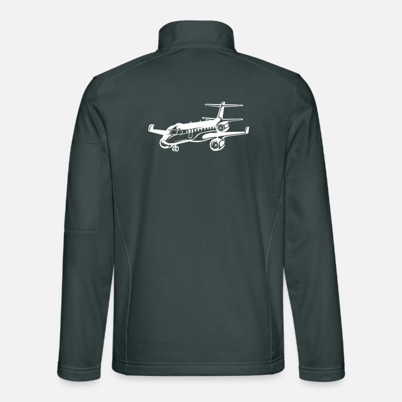 Flugzeug Zeichnung Unisex Softshelljacke