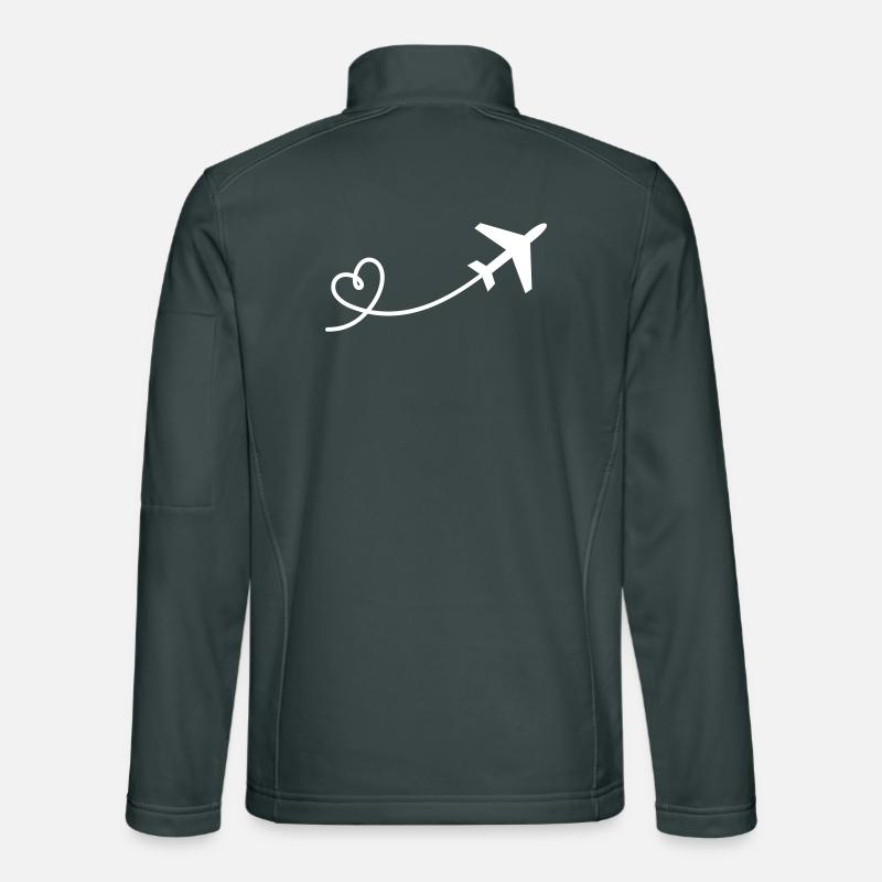 Flugzeug Herz Unisex Softshelljacke
