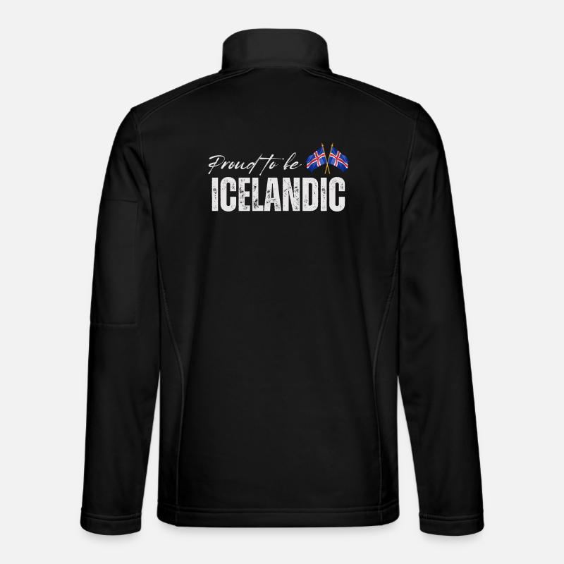Isländisch stolz, ich liebe Island - Unisex Softshelljacke - Schwarz