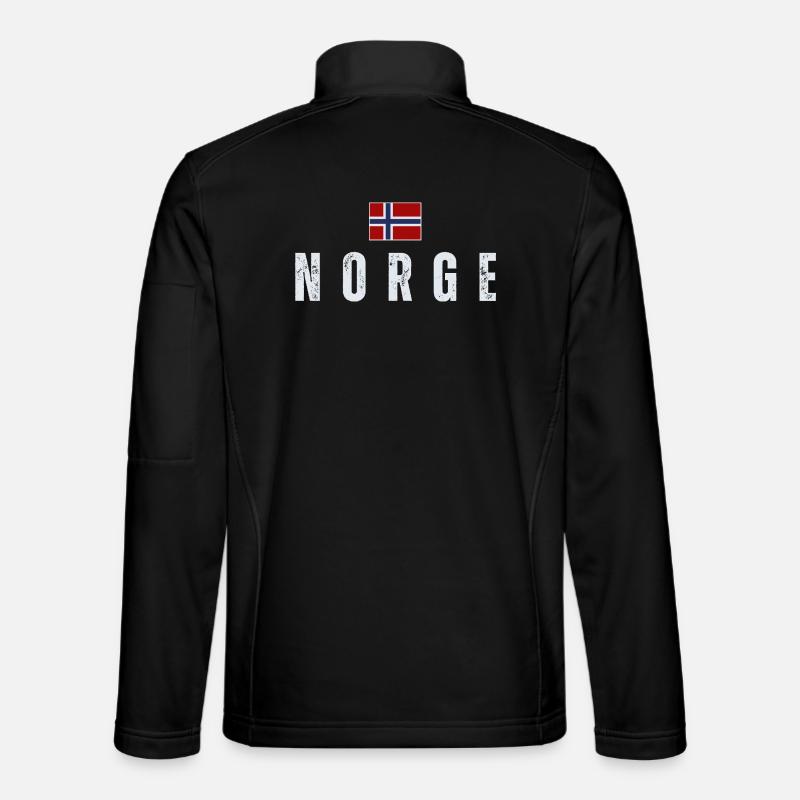 Norwegian Patriot Flag - Unisex Softshell Jacket - black
