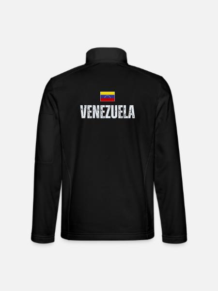 Drapeau du Venezuela, fabriqué au Venezuela - Veste en tissu softshell Unisexe - noir - Dos