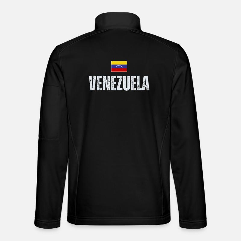 Drapeau du Venezuela, fabriqué au Venezuela - Veste en tissu softshell Unisexe - noir