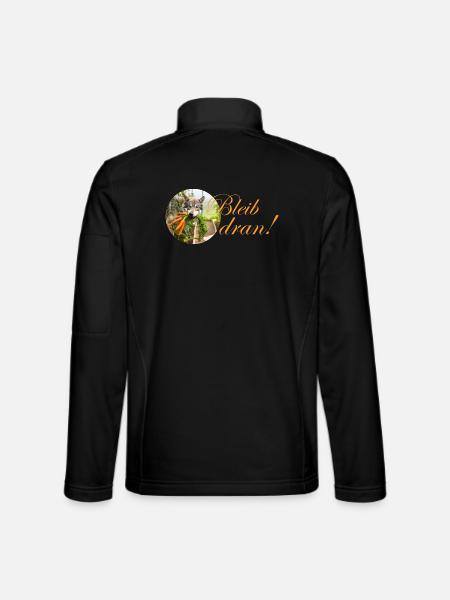Bleib dran nicht aufgeben durchhalten Hund Husky - Unisex Softshelljacke - Schwarz - Hinten