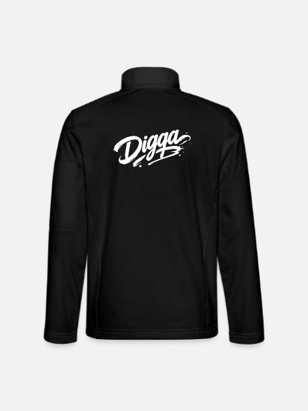 Digga | Cooler Graffiti Spruch | Jugendwort - Unisex Softshelljacke - Schwarz