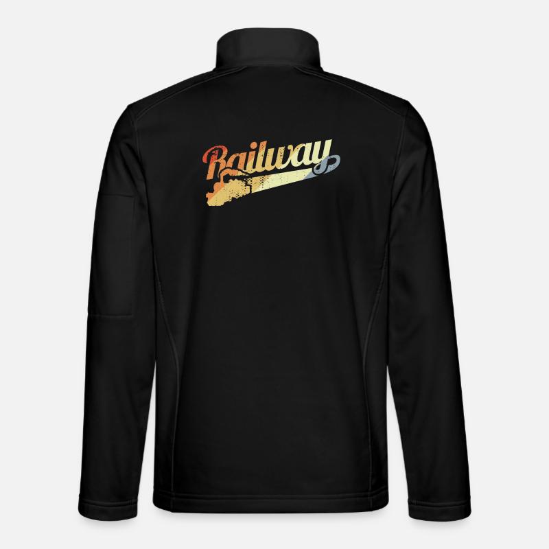 Eisenbahn Motivation - Unisex Softshelljacke - Schwarz