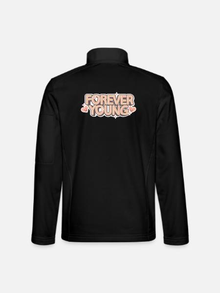 Forever Young – Playful Retro Font - Unisex Softshell Jacket - black
