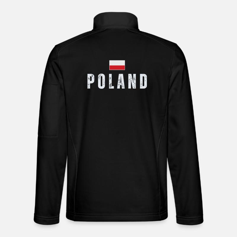 Polish pride, Polish flag - Unisex Softshell Jacket - black
