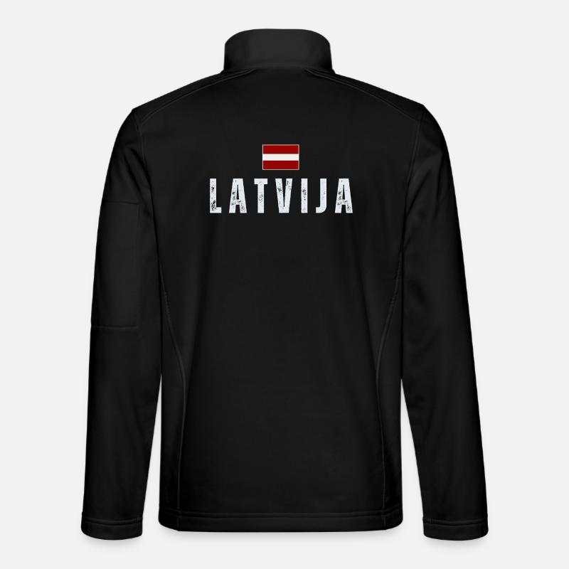 Drapeau de Lettonie, patriote letton Veste en tissu softshell Unisexe