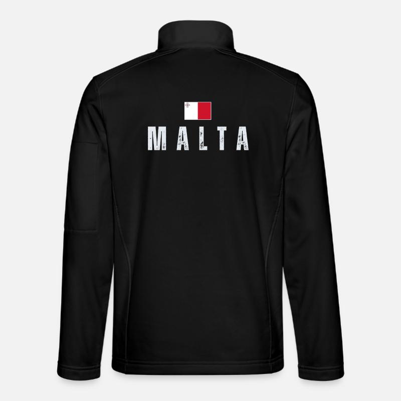 Drapeau de Malte, patriote maltais - Veste en tissu softshell Unisexe - noir