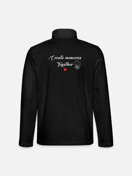Gemeinsam Erinnerungen schaffen Gemeinsame Momente Familie - Unisex Softshelljacke - Schwarz - Hinten