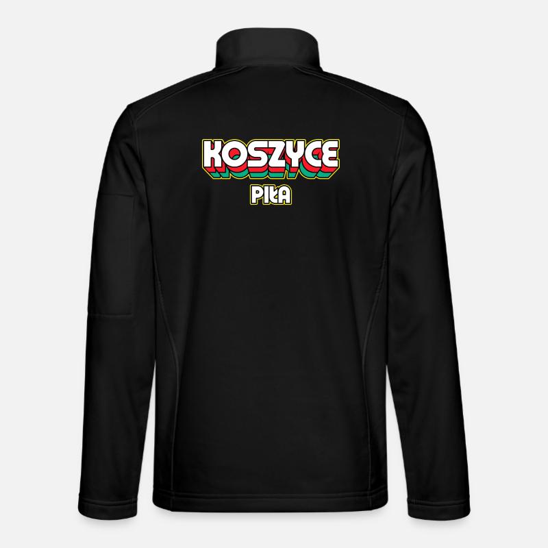 Košice Piła. Retro District Name - Unisex Softshell Jacket - black