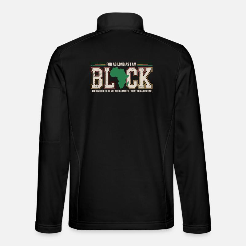 Fierté Afro Black History Month Vintage Veste en tissu softshell Unisexe