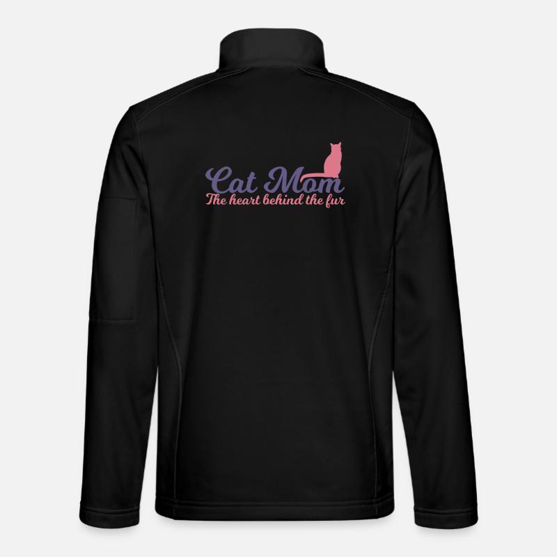 Maman chat - Veste en tissu softshell Unisexe - noir