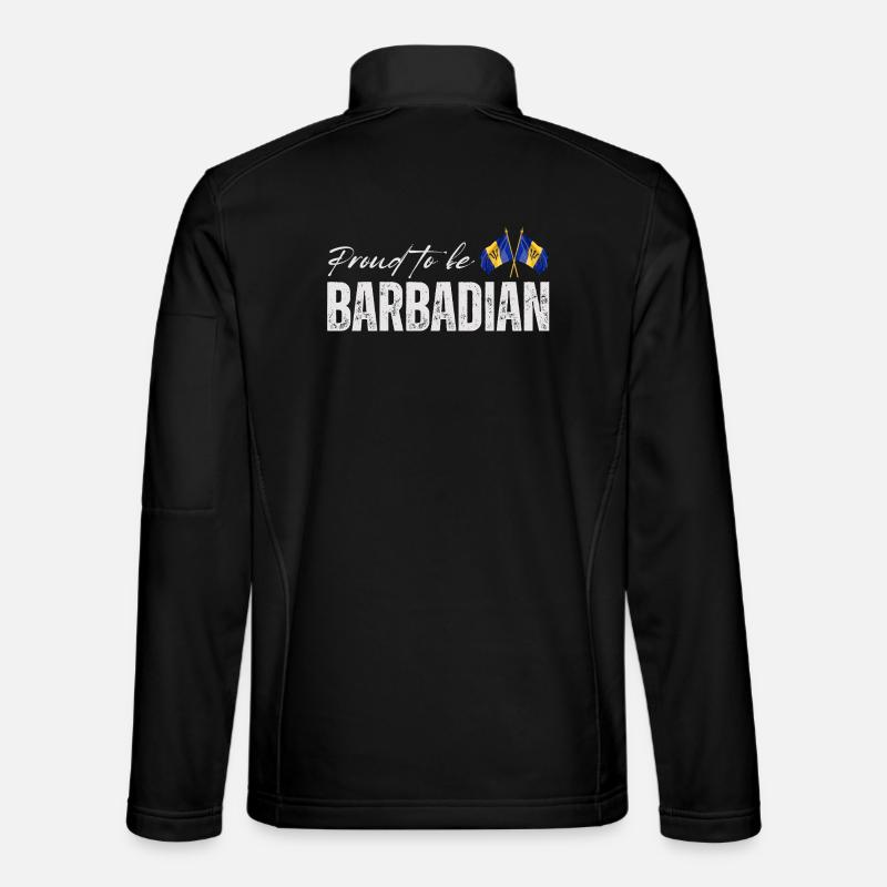 Barbadian Pride, Barbados Flag - Unisex Softshell Jacket - black