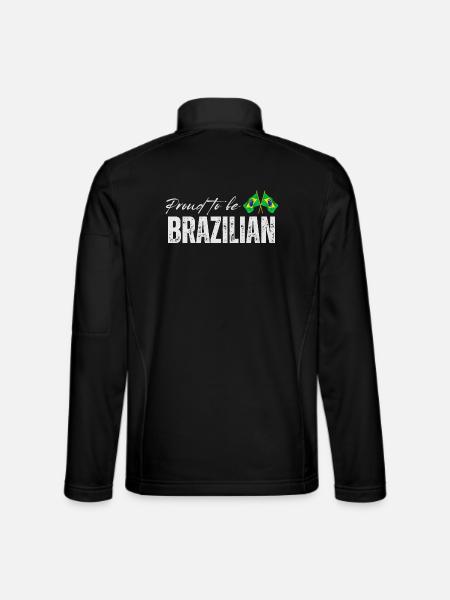 Brazilian pride, I love Brazil - Unisex Softshell Jacket - black - Back