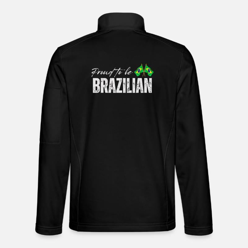 Brazilian pride, I love Brazil - Unisex Softshell Jacket - black