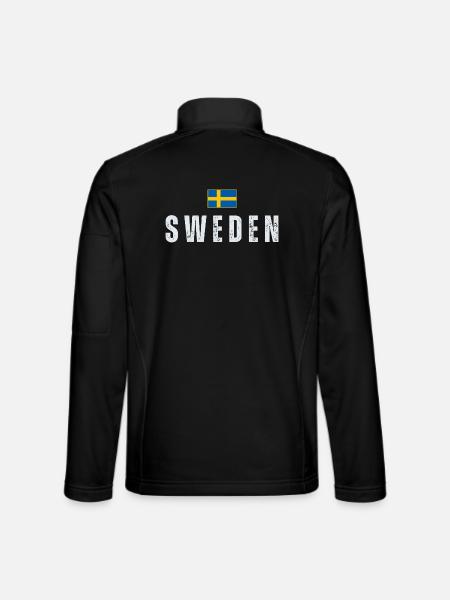 Flagge Schwedens, schwedischer Patriot - Unisex Softshelljacke - Schwarz - Hinten