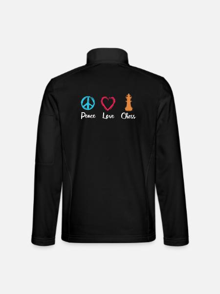 Peace Love Chess - Unisex Softshell Jacket - black