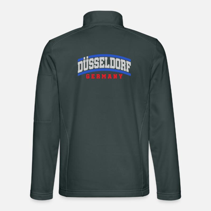 Dusseldorf City Text Font | Colors changeable Unisex Softshell Jacket