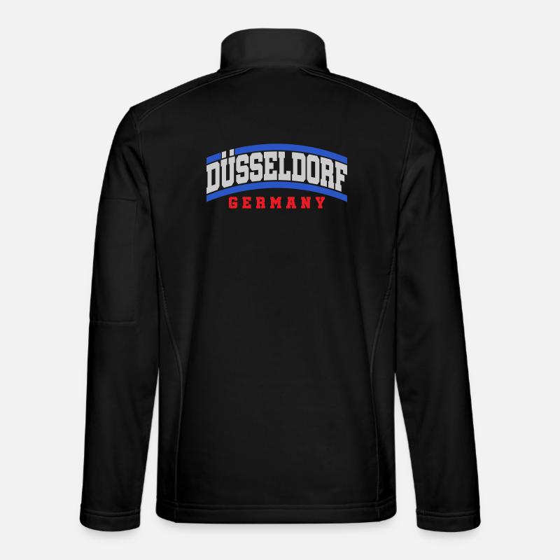 Dusseldorf City Text Font | Colors changeable Unisex Softshell Jacket