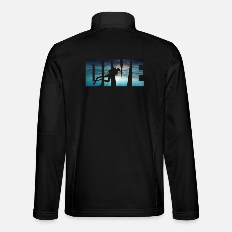 Dive - Scuba Diver - Unisex Softshelljacke - Schwarz