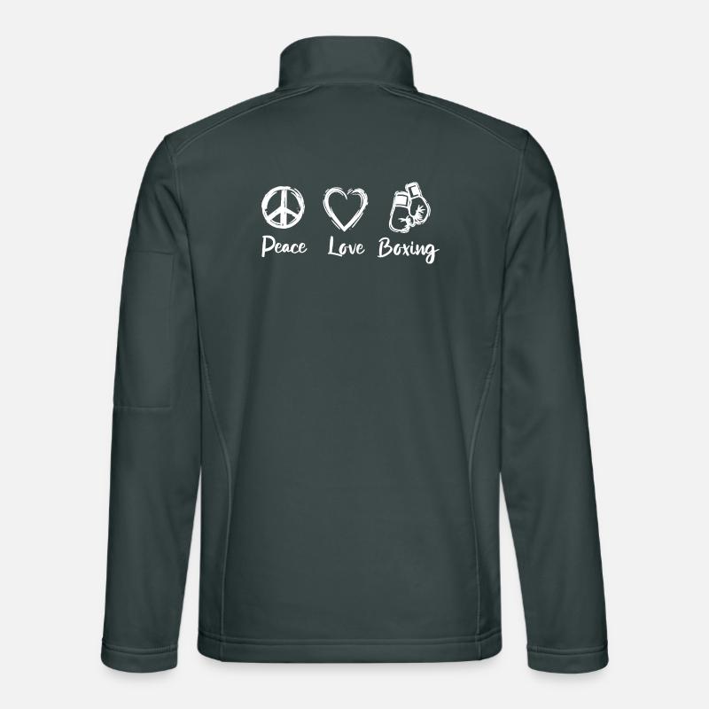 Peace Love Boxing Unisex Softshelljacke