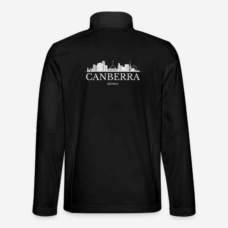 Canberra Skyline, Canberra Australie - Veste en tissu softshell Unisexe - noir