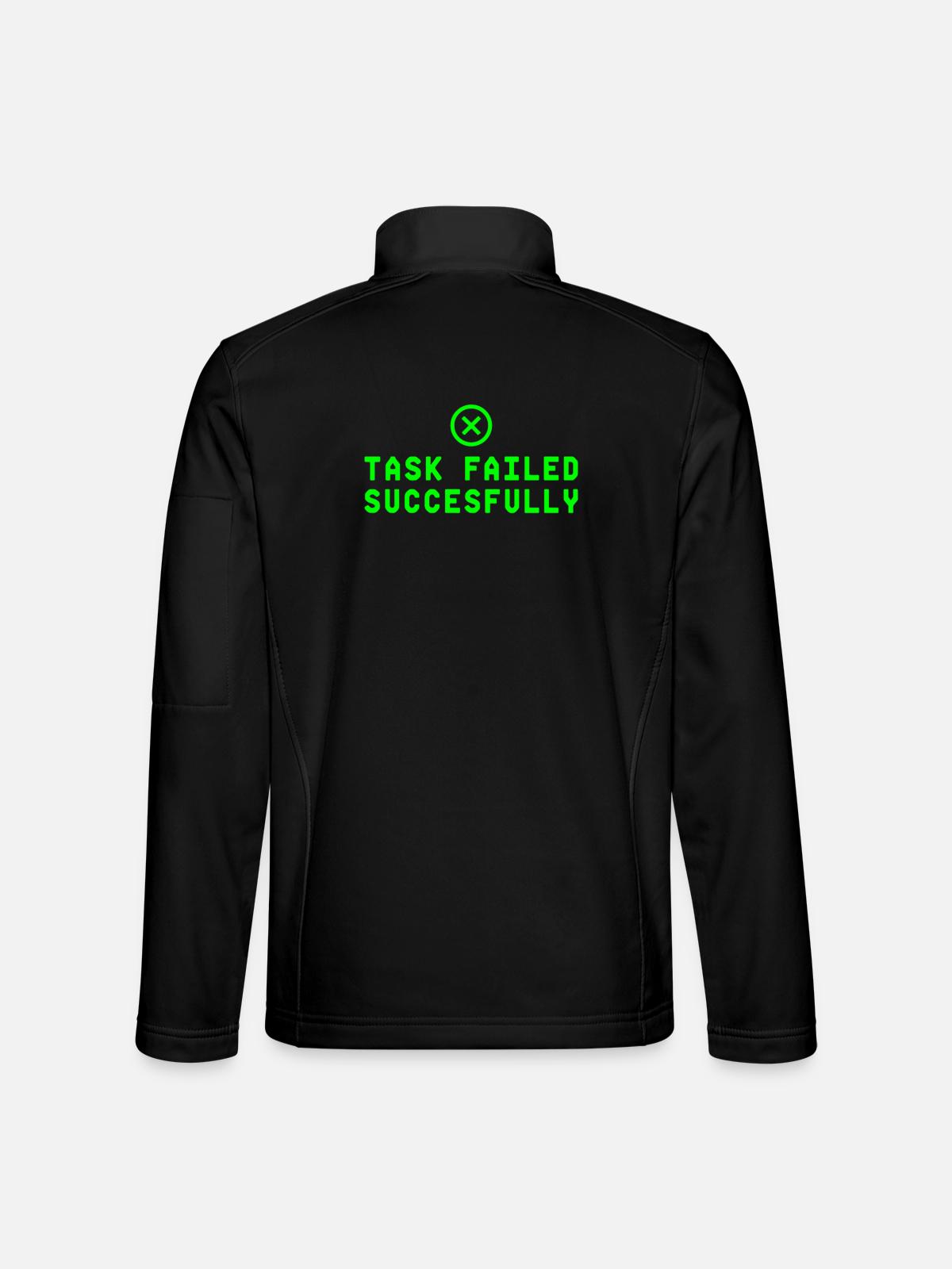 Task Failed Successfully IT Paradoxon - Unisex Softshelljacke - Schwarz - Hinten