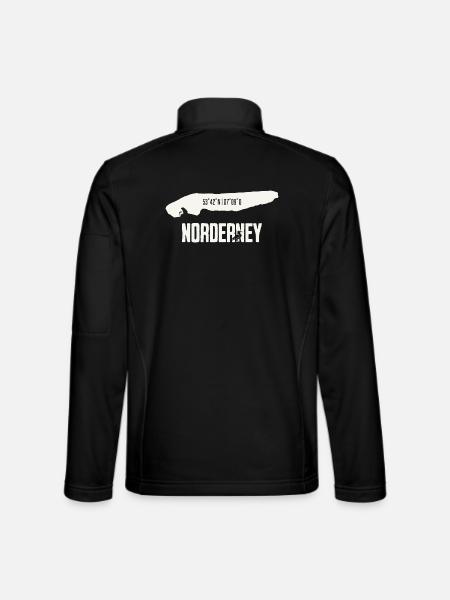 Norderney | Île avec coordonnées - Veste en tissu softshell Unisexe - noir