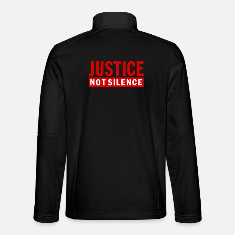 Justice Not Silence Déclaration de Gerechtigkeit Veste en tissu softshell Unisexe