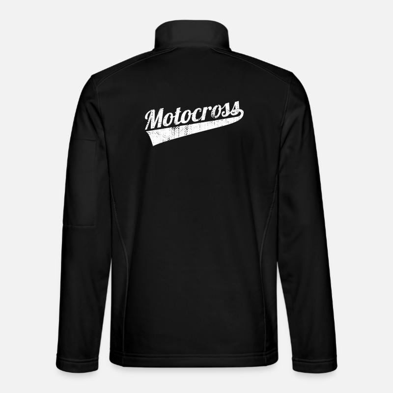 Motocross Retro - Unisex Softshelljacke - Schwarz