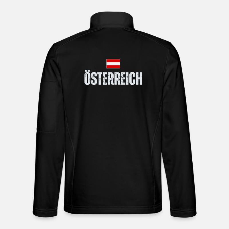 Austrian flag, Austrian patriot - Unisex Softshell Jacket - black