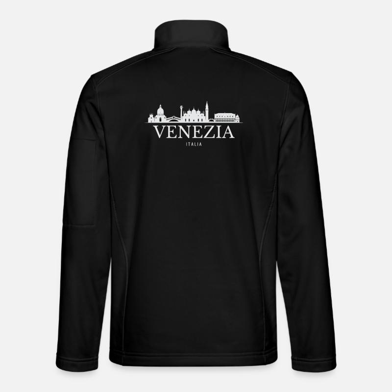 Venice Skyline, Venice Italy - Unisex Softshell Jacket - black