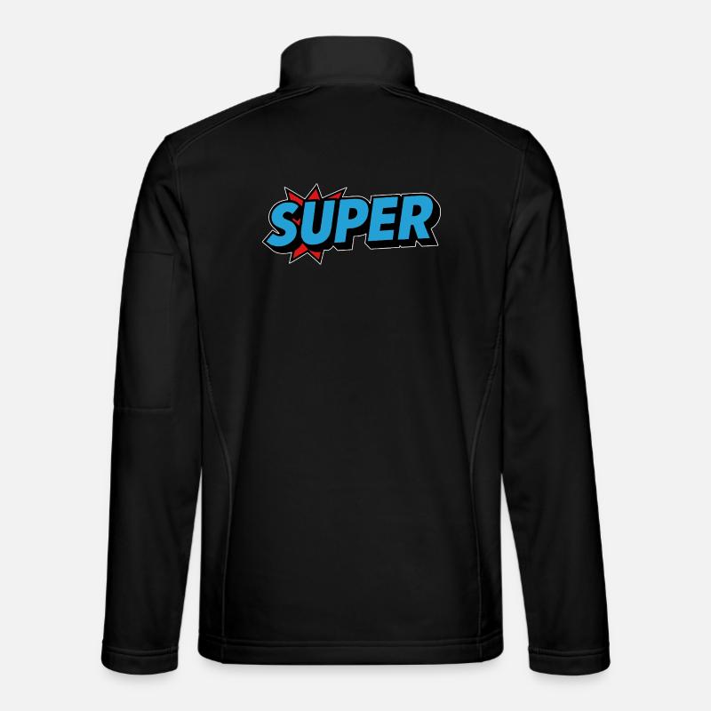 Super Retro Old School Lettering - Unisex Softshell Jacket - black