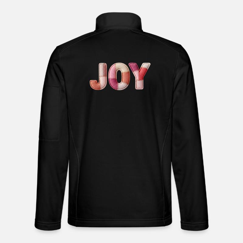Joy Joy Patchwork Gift Women - Unisex Softshell Jacket - black