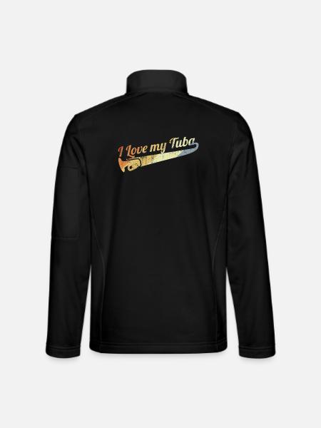 Ich liebe Tuba Musik - Unisex Softshelljacke - Schwarz - Hinten
