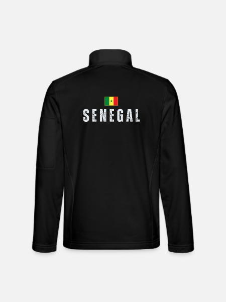 Drapeau sénégalais, fier Sénégalais - Veste en tissu softshell Unisexe - noir