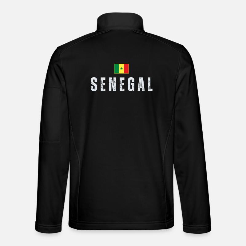 Drapeau sénégalais, fier Sénégalais - Veste en tissu softshell Unisexe - noir