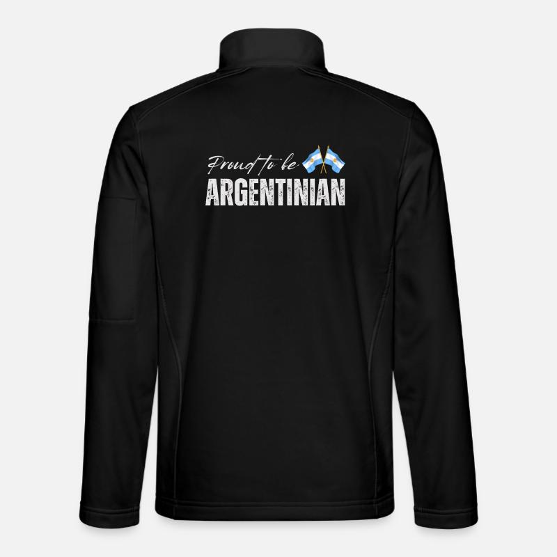 Fière Argentine, j’adore l’Argentine - Veste en tissu softshell Unisexe - noir