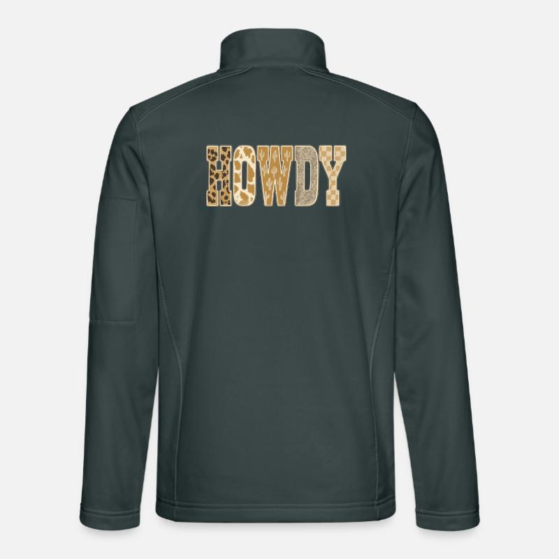 Howdy Desert Cactus Pattern Cowboy Unisex Softshell Jacket