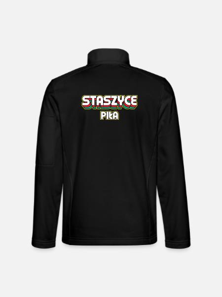 Staszyce Piła. Name des Retro-Bezirks - Unisex Softshelljacke - Schwarz - Hinten