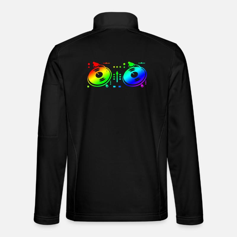 Turntable Disc Jockey Unisex Softshelljacke