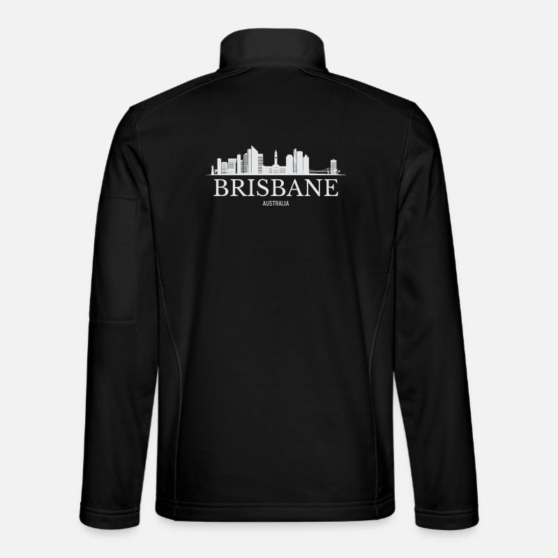 Brisbane Skyline, Brisbane Australia - Unisex Softshell Jacket - black