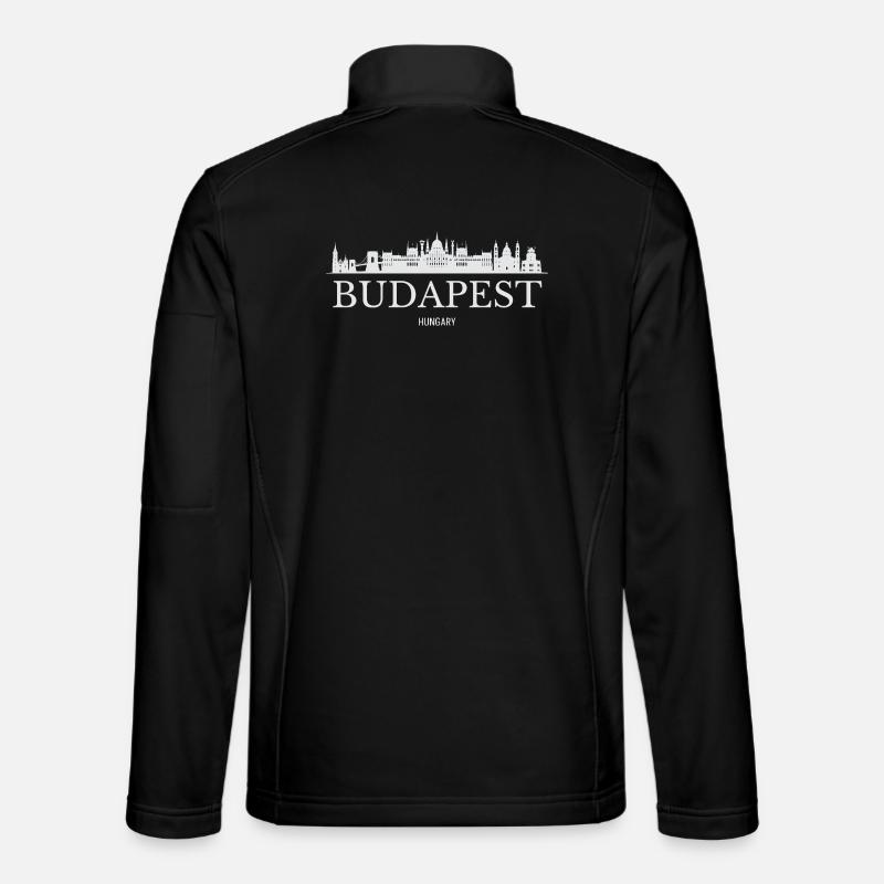 Budapester Skyline, Budapest, Ungarn - Unisex Softshelljacke - Schwarz