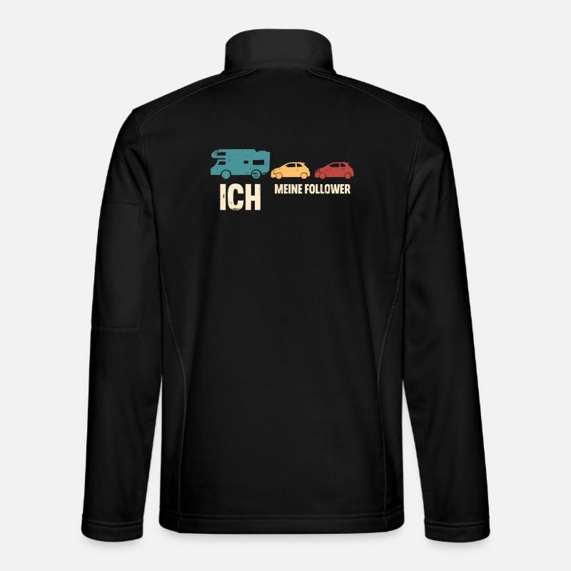 Camping Camper Wohnmobil - Unisex Softshelljacke - Schwarz